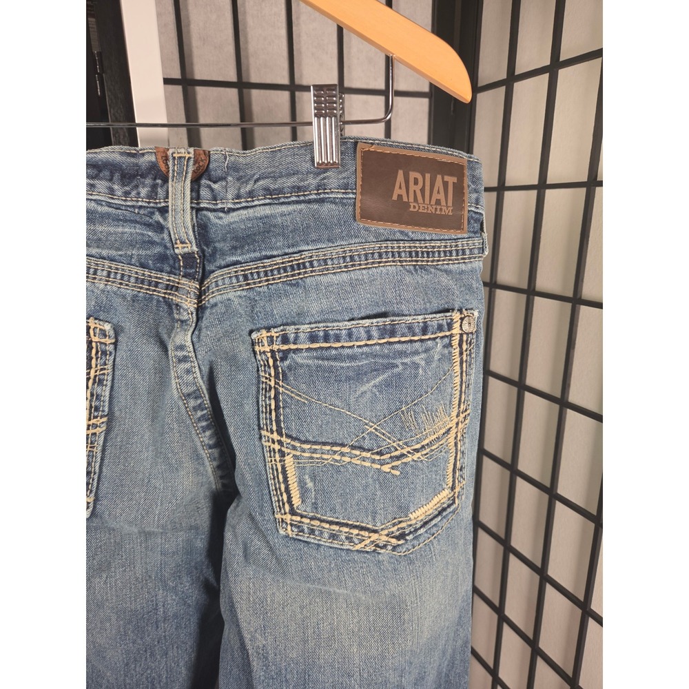 Ariat M5 Straight Fit Straight Leg Jeans Mens 35x36 Medium Wash Denim Western - Picture 7 of 8